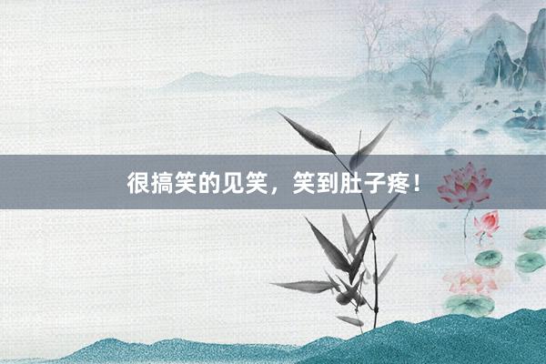 很搞笑的见笑,笑到肚子疼!